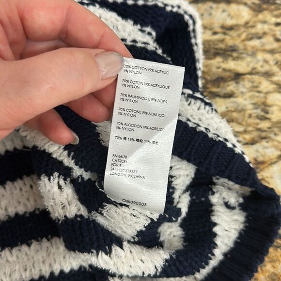 Anthropologie Evie Striped Relaxed Fit Poncho Sweater Size M/L - Picture 8 of 11